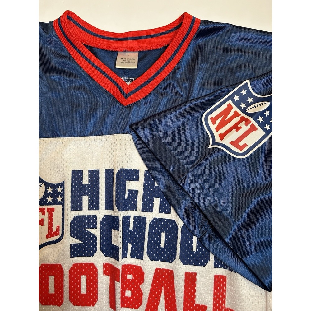 NFL‎ HIGH SCHOOL FOOTBALL JERSEY Mesh Red White Blue SIZE Large